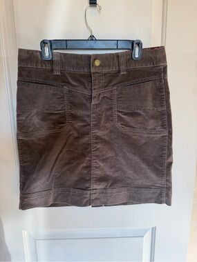 Athleta Chocolate Brown Velvet Skirt